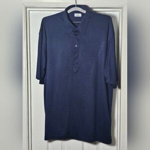 Collars & Co Men's Featherweight Flex Short Sleeve Polo Navy Size 2XL